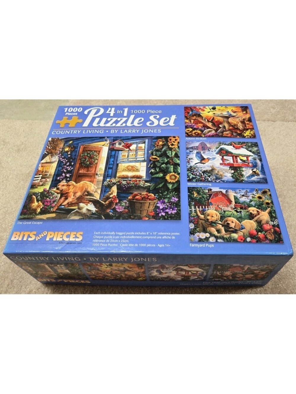 Bits & Pieces 4 in 1 Country Living Puzzle Set 1000 Pcs